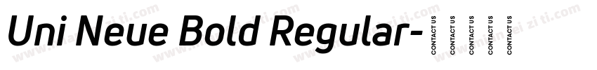 Uni Neue Bold Regular字体转换